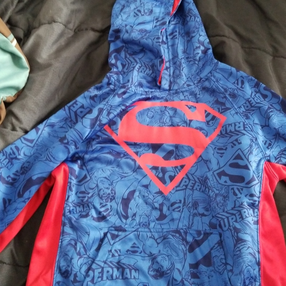 Boys superman hoodie size 10-12